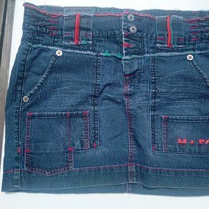Vintage Marithe Francois Girbaud Denim Mini Skirt